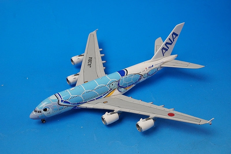 1:400 A380-800 ANA FLYING HONU Lani Blue JA381A EW4388002 JC Wings airplane model