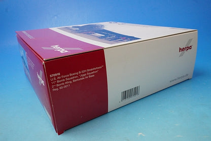 1:200 B-52H USAF 2nd Bombardment Wing 11th Bombardment Squadron Jiggs Squadron 570916 Herpa