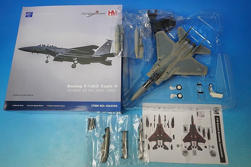 1:72 F-15EX Eagle 2 w AIM-120 USAF 53rd Wing HA4566 Hobby Master