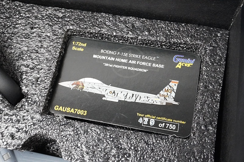 1:72 F-15E Strike Eagle USN United States Air Force Mountain Home GAUSA7003 Gemini airplane model