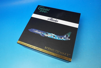 1:200 B737 MAX 9 Alaska West Coast Wonders orcas Environmental Sustainability Goals 2025 N932AK G2ASA1089 Gemini airplane model