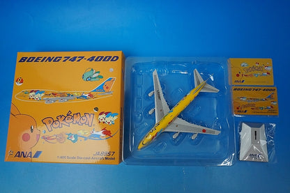 1:400 B747-400 ANA Pokemon Pikachu Jumbo JA8957 74403 Gemini airplane model