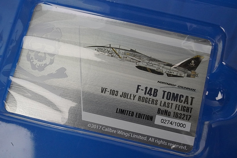 1:72 F-14B Tomcat US Navy VF-103 Jolly Rogers Last Flight CALIBRE WINGS airplane model