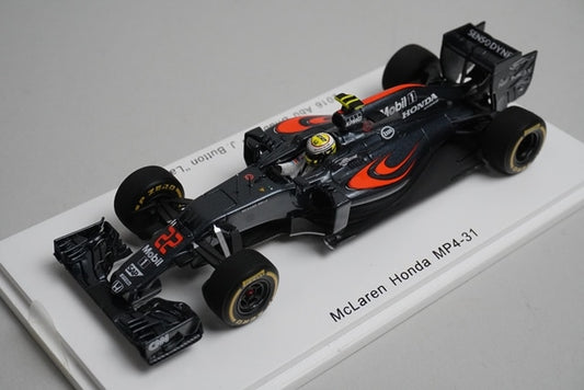 1:43 SPARK FS13 F1 Bulletin Bespoke McLaren Honda MP4-31 Abu Dhabi GP 2016 J.Button #22 Last Run