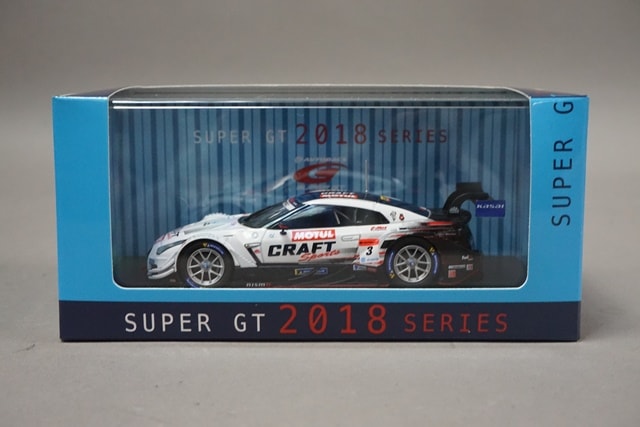 1:43 EBBRO 45625 Nissan CRAFTSPORTS MOTUL GT-R Super GT GT500 2018 #3