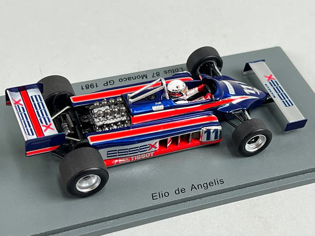 1:43 Spark S5350 Lotus 87 Monaco GP 1981 #11 E. de Angelis model car