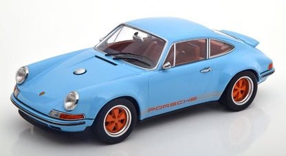 [ Pre-order ] KKDC180441 KK Scale 1:18 Porsche Singer 911 Coupe light blue/orange