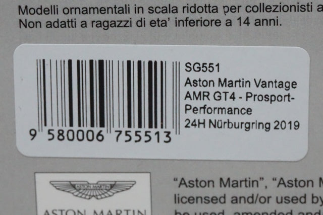 1:43 SPARK SG551 Aston Martin Vantage AMR GT4 Performance 24H Nurburgring 2019 #76