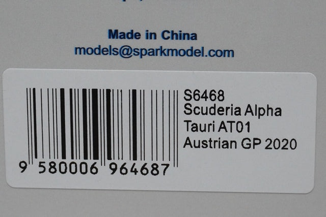 1:43 SPARK S6468 AlfaTauri AT01 Australian GP 2020 7th #10 P.Gasly