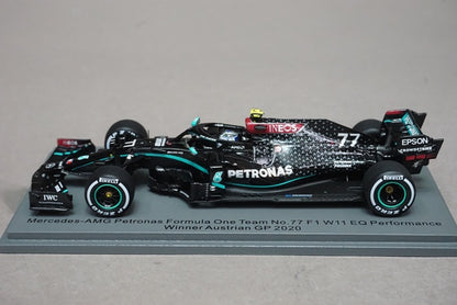 1:43 SPARK S6466 Mercedes AMG F1 W11 EQ Performance Austrian GP winner 2020 #77 Valtteri Bottas