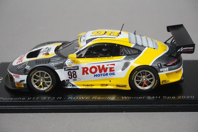 1:43 SPARK SB370 Porsche 911 GT3R ROWE Racing SPA 24h Winner 2020 #98 model car