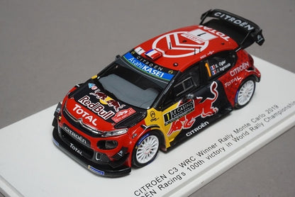 1:43 SPARK S5974 Citroen C3 WRC Monte Carlo Rally Winner 2019 #1