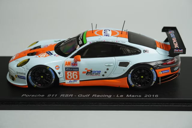 1:43 SPARK S5141 Porsche 911 RSR Gulf Racing LM 2016 #86 M. Wainwright model car