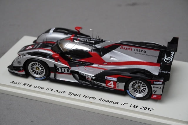 1:43 SPARK S3703 Audi R18 Ultra Sport North American Le Mans 3rd 2012 #4 model car