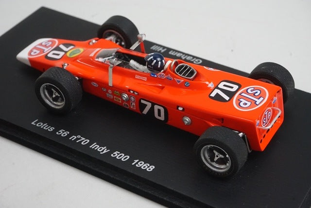 1:43 Spark S1761 Lotus 56 Indy 500 1968 #70 G.Hill model car