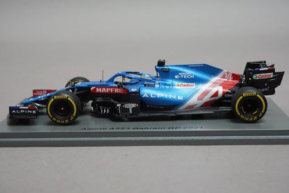 1:43 SPARK S7664 Alpine A521 #14 Alpine F1 Team Bahrain GP 2021 Fernando Alonso