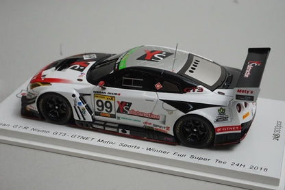 1:43 SPARK SJ067 Nissan GT-R NISMO GT3-GTNET Motor Sports-Winner Super Tec 24h #99 2018
