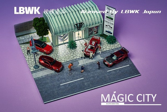 110037 Magic City 1:64 [30x40x17cm] LB LBWK Diorama with LED lights *Figures and minicars not included