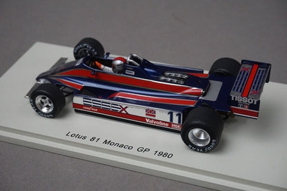 1:43 Spark S4285 Lotus 81 Monaco GP 1980 #11 M. Andretti model car