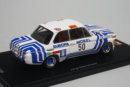1:43 SPARK SG039 BMW 2002 Hockenheim Winner 1974 #50 J. Obermoser model car