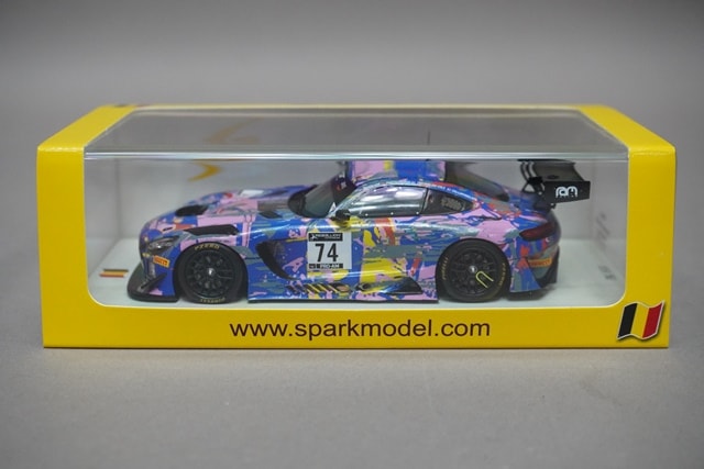 1/43 SPARK SB410 Mercedes AMG GT3 Ram Racing SPA 24H 2020 #74 model car