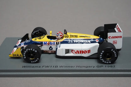 1:43 SPARK S7483 Williams FW11B Hungarian GP Win N.Pique 1987 #6