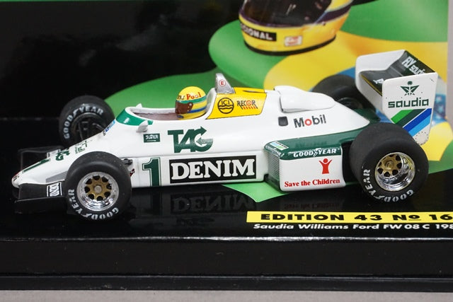 1:43 MINICHAMPS Saudia Williams Ford FW08C A. Senna 1983 #1 ASC No.16