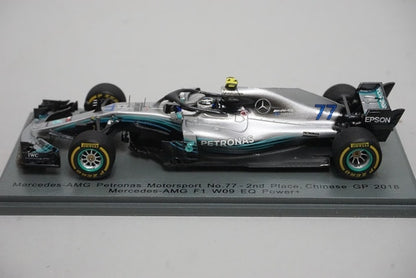 1:43 SPARK S6053 Mercedes AMG Petronas W09 EQ China GP 2018 #77 V.Bottas