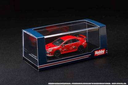 HJ643053BR Hobby JAPAN 1:64 Mitsubishi Lancer Evolution 10 RALLIART Red Metallic