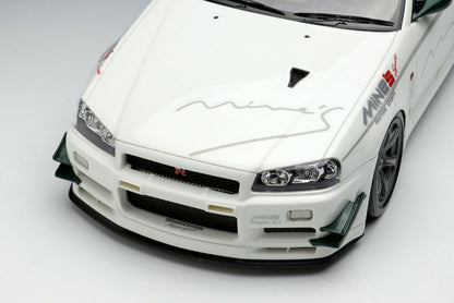 IM073 Make Up IDEA 1:18 Mine's Skyline GT-R BNR34 Vspec N1 2021 Rays wheel