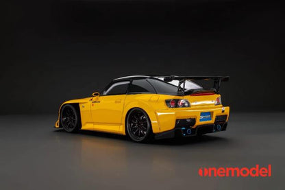 [ Pre-order ] 23A03-04 onemodel 1:18 Honda S2000 Spoon Street Carbon Bonnet Version (Yellow)