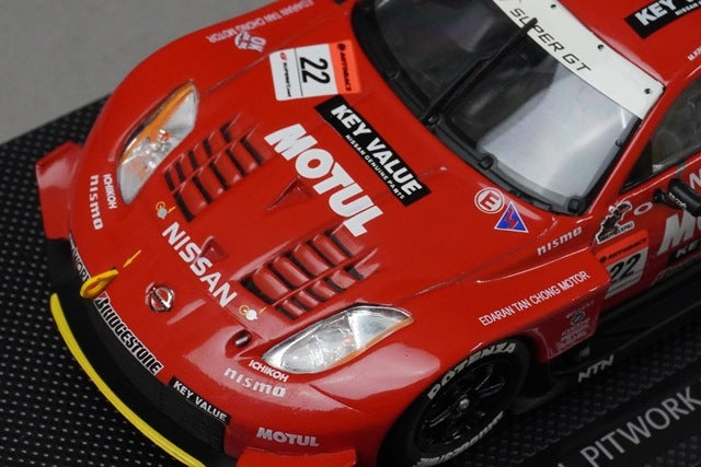 1:43 EBBRO 43722 XANAVI NISMO Z Super GT 2005 Malaysia #1 Silver / Red model car