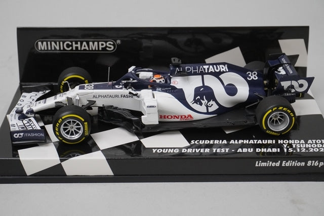 1:43 MINICHAMPS 417209938 Scuderia Alfatauri Honda AT01 Hiroki Kakuda Abu Dhabi Young Driver Test #38 model car
