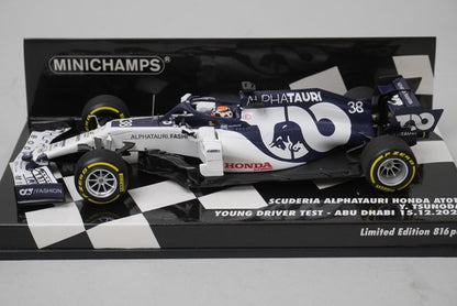 1:43 MINICHAMPS 417209938 Scuderia Alfatauri Honda AT01 Hiroki Kakuda Abu Dhabi Young Driver Test #38 model car