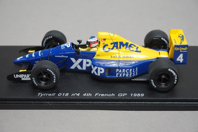 1:43 SPARK S1640 Tyrrell 018 French GP 1989 #4 J.Alesi