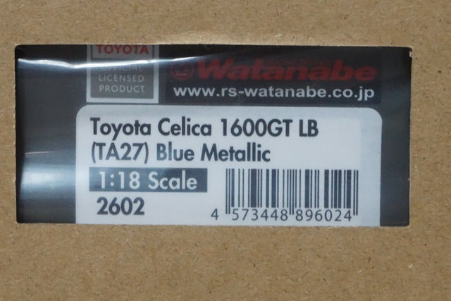 1:18 ignition model IG2602 Toyota Celica 1600GT LB (TA27) Blue Metallic