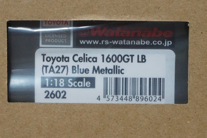 1:18 ignition model IG2602 Toyota Celica 1600GT LB (TA27) Blue Metallic