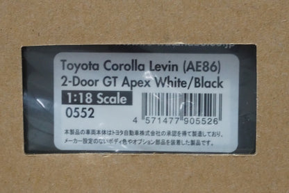 1:18 ignition model IG0552 Toyota Corolla Levin 2Door GT Apex (AE86) White / Black