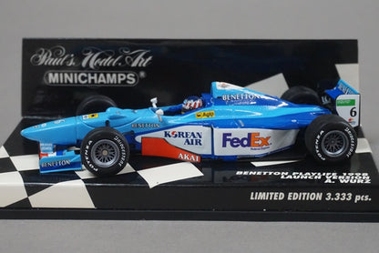 1:43 MINICHAMPS 430980096 Benetton Playlife 1998 Launch ver. A.Wurz #6