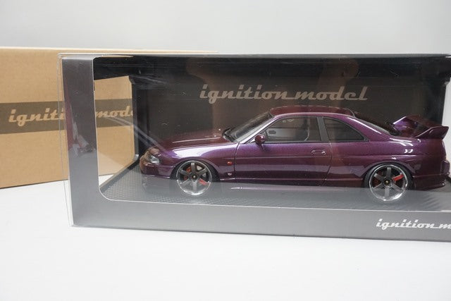 1:18 ignition model IG1312 Nissan Skyline GT-R R33 V-spec Midnight Purple