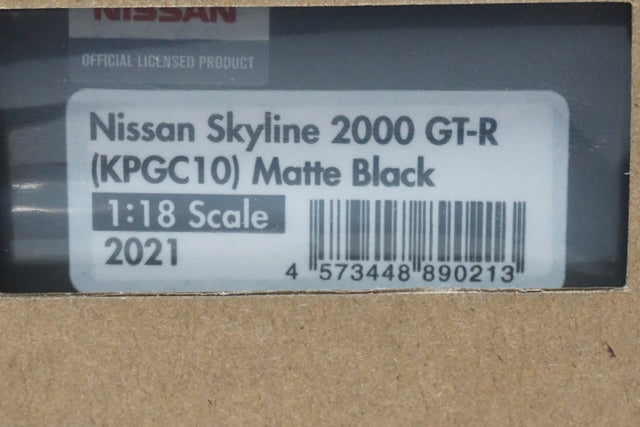 1:18 ignition model IG2021 Nissan Skyline 2000 GT-R (KPGC10) Matte Black