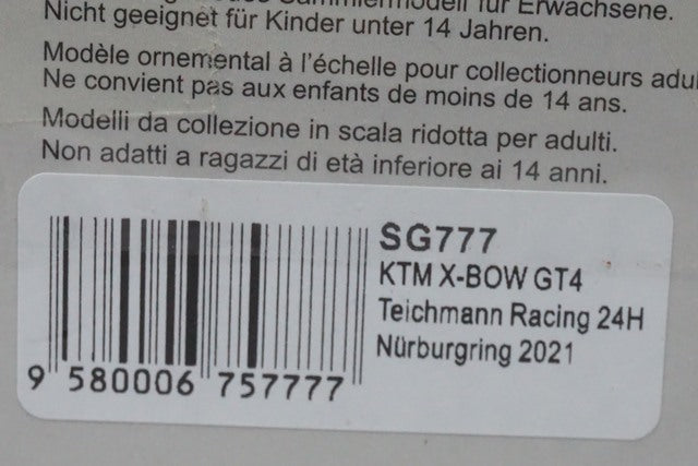 1:43 SPARK SG777 KTM X-BOW GT4 Teichmann Racing 24h Nurburgring 2021 #110