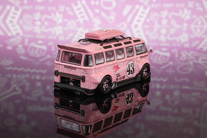 TPC 1:64 Volkswagen VW T1 Kombi Wide Body Modified Hoonigan Pink #43