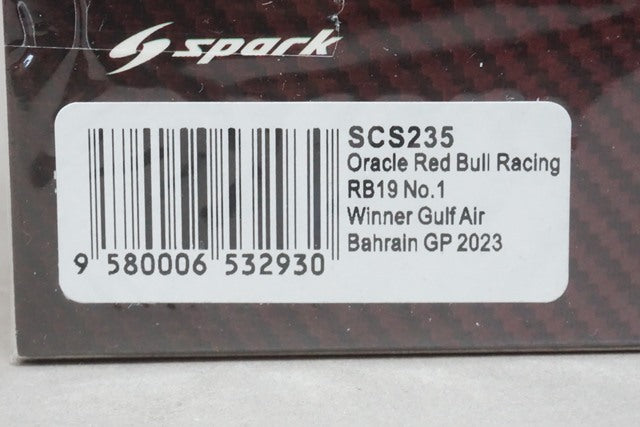 1:43 SPARK SCS235 Oracle Red Bull RB19 Win Bahrain GP 2023 M.Verstappen #1