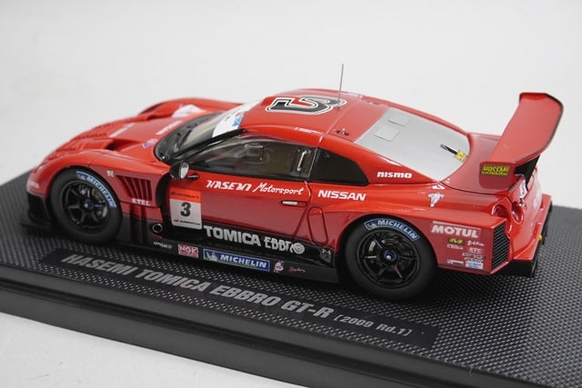 1:43 EBBRO 22314 Nissan Hasemi Tomica Ebro GT-R Rd.1 2009 #3 model car