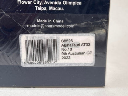 1:43 SPARK S8526 AlphaTauri AT03 Australian GP 9th 2022 #10