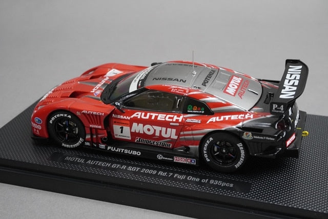1:43 EBBRO P411 Motul Autech GT-R SGT Super GT500 Rd.7 Fuji 2009 #1 Red / Silver