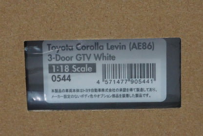 1:18 ignition model IG0544 Toyota Corolla LEVIN (AE86) 3Dr GTV White