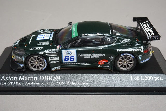 1:43 MINICHAMPS 400061366 Aston Martin DBRS9 FIA GT3 Race SPA 2006 #66