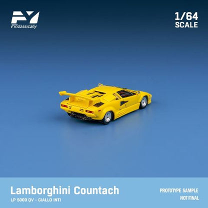 FY64005 Finclassically 1:64 Lamborghini Countach LP5000 QV yellow
